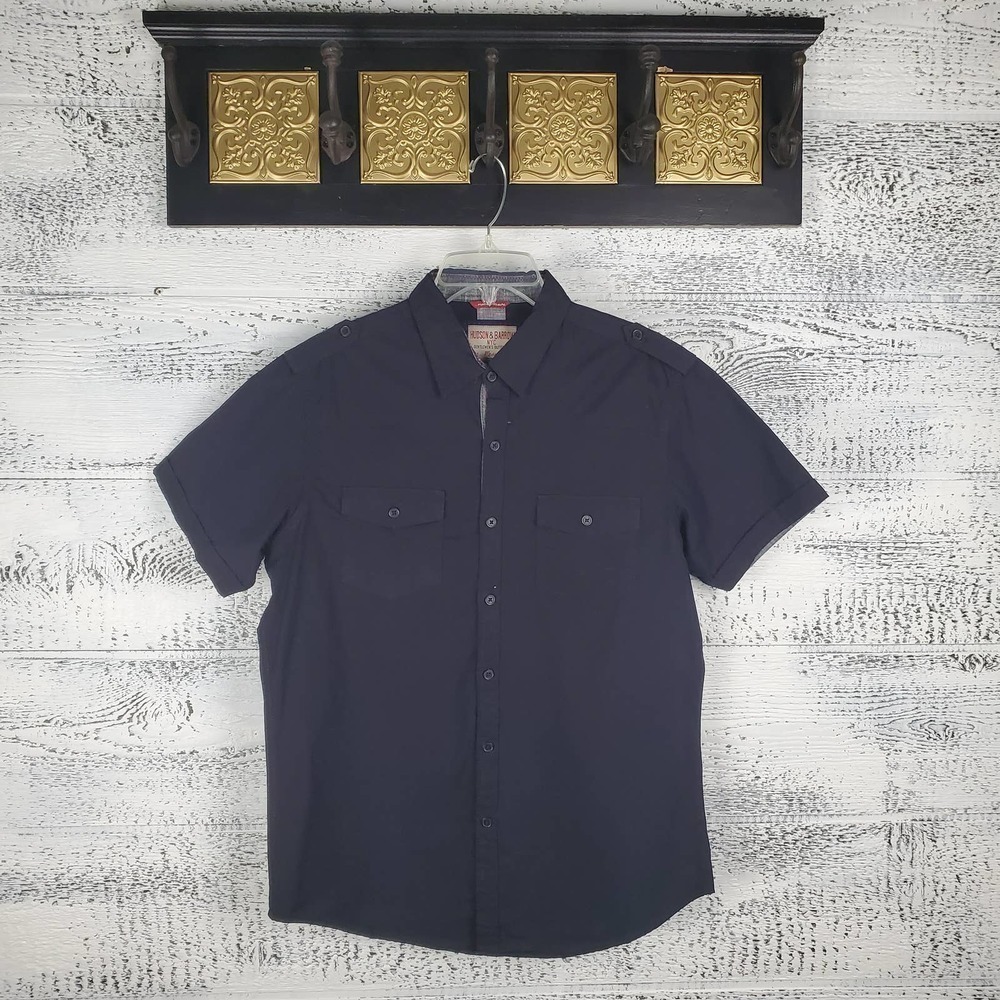 Hudson & Barrow NYC Button Front Short Sleeves Top